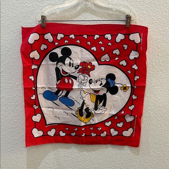Disney Accessories - Disney Red and White Mickey and Minnie Scarf
